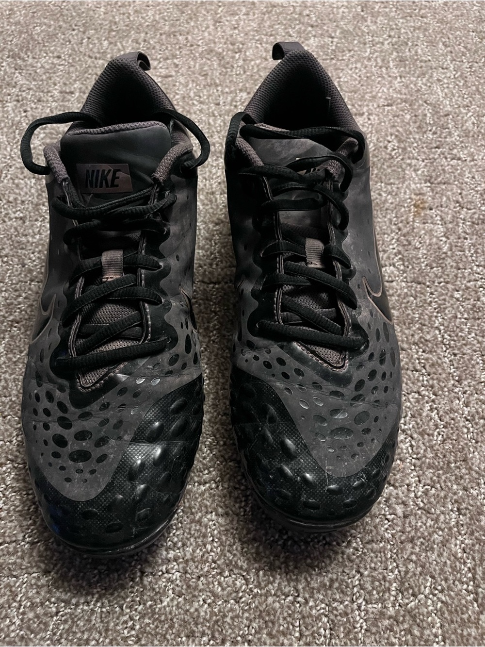 Nike Black/Charcoal Softball/Baseball Cleats